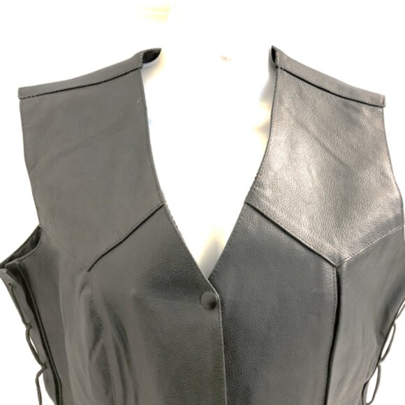 Allstate Leather Women's Classic Split 3XL Side Laced Cowhide Vest AL2331 - Picture 7 of 7